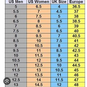 Shoe Size Conversion Chart - Men, Women, UK, Europe